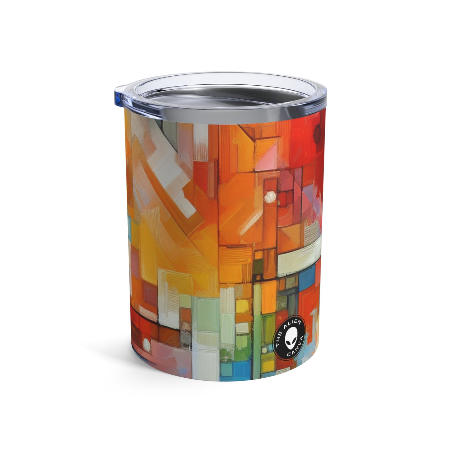 "Progrès optimiste : une œuvre d'art abstraite" - The Alien Tumbler 10oz Abstract Art