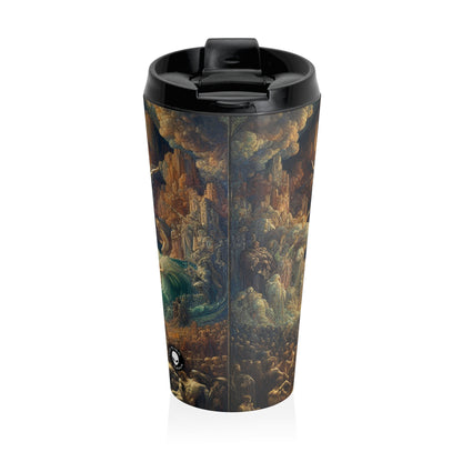 "Mystical Reflections: A Symbolic Journey Through the Looking Glass" - The Alien Stainless Steel Travel Mug Symbolism