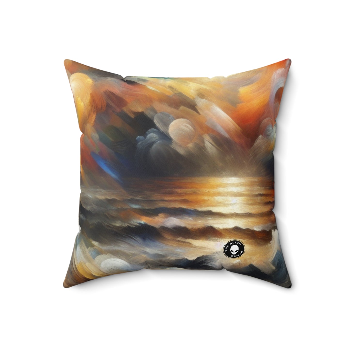 "Metamorphosis in the Enchanted Forest"- The Alien Spun Polyester Square Pillow Symbolism