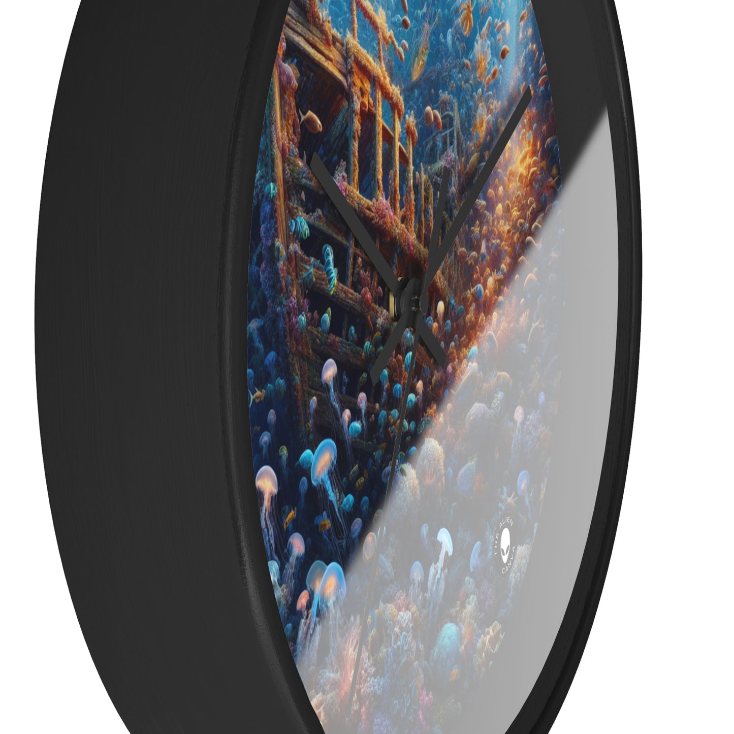 "Enigmatic Underwater World" - The Alien Wall Clock