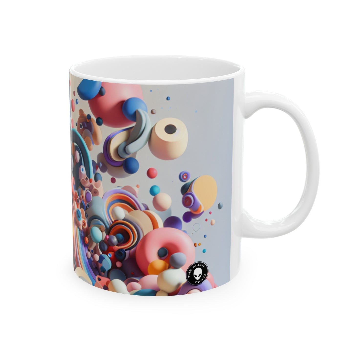 "Light Dance: Une installation artistique interactive" - ​​La tasse en céramique Alien 11oz Art interactif