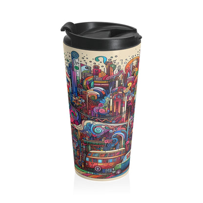 "Unity in Diversity: A Graffiti Mural of the Animal Kingdom" - The Alien Stainless Steel Travel Mug Graffiti Art