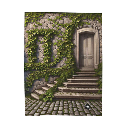 "Trompe-L'oeil Ivy Wall" - The Alien Velveteen Plush Blanket Trompe-l'oeil