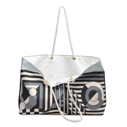 "Mesmerize: Geometría Op Art audaz en blanco y negro" - The Alien Weekender Bag Op Art