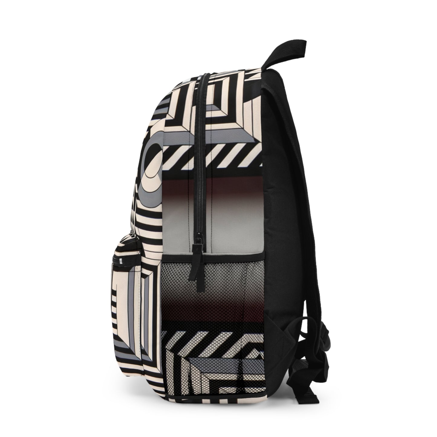 "Mesmerize: Geometría Op Art audaz en blanco y negro" - The Alien Backpack Op Art