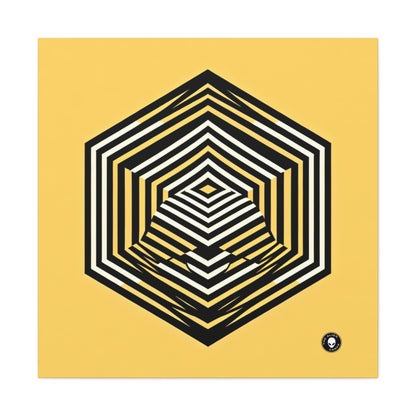 "Illusions dynamiques : Exploration de l'Op Art" - L'art optique Alien Canva (Op Art)