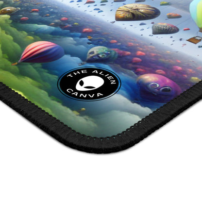 "Emotional Skyline: A Surreal Balloon Landscape" - The Alien Gaming Mouse Pad