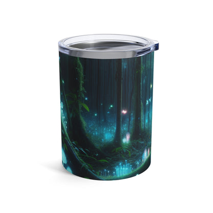 "Noche encantada: Bosque bioluminiscente" - Vaso extraterrestre de 10 oz