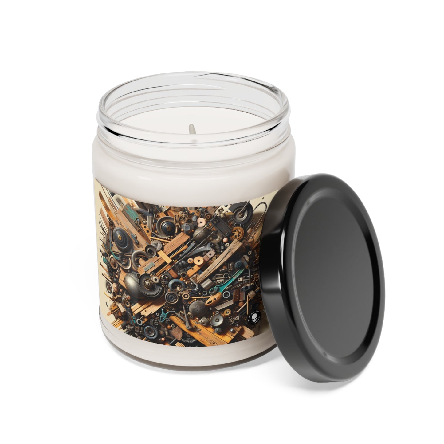 "Nature's Harmony: Assemblage Art with Found Objects" - The Alien Scented Soy Candle 9oz Assemblage Art