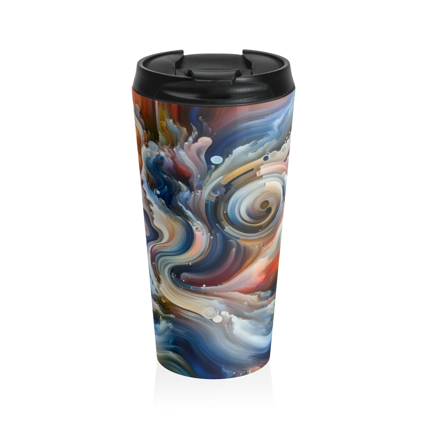 "Living Canvas: The Transcendence of Art and Humanity" - The Alien Stainless Steel Travel Mug Video Art