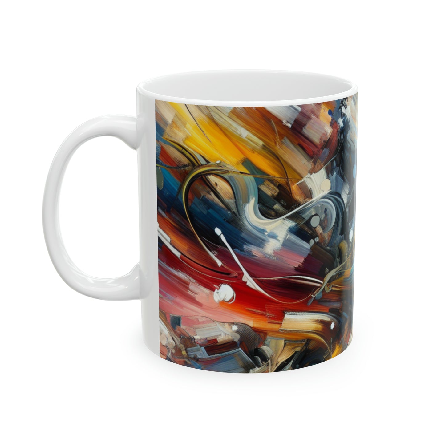 "Dance-Off Fury: A Vibrant Battle of Rival Street Crews" - The Alien Ceramic Mug 11oz Action Art