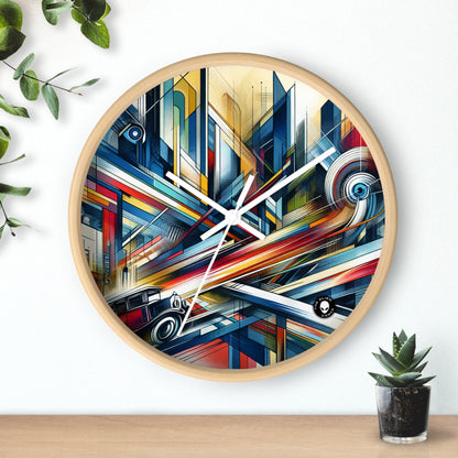 "Galactic Dream: Futuristic Neon City" - The Alien Wall Clock Futurism