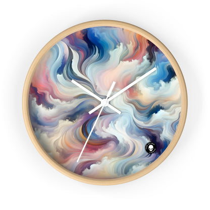 "Harmonie dans la nature : une abstraction lyrique" - L'horloge murale extraterrestre Abstraction lyrique