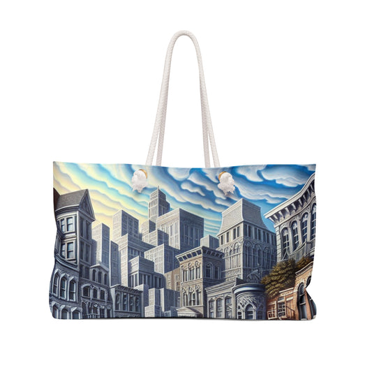 "Enchanted Passage: Transcending Reality" - The Alien Weekender Bag Trompe-l'oeil