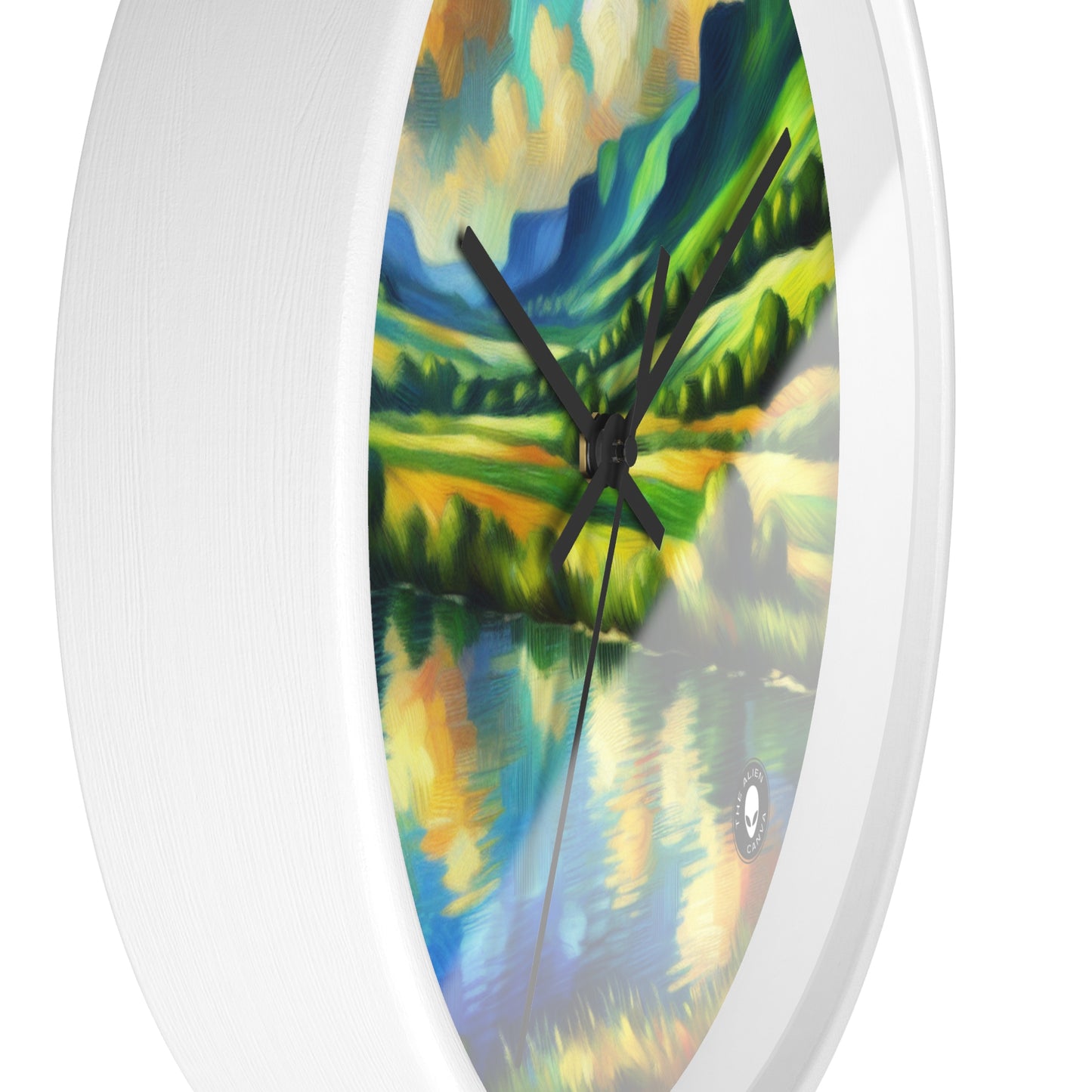 "Serenity at Sunset: An Impressionistic Meadow" - The Alien Wall Clock Impressionism