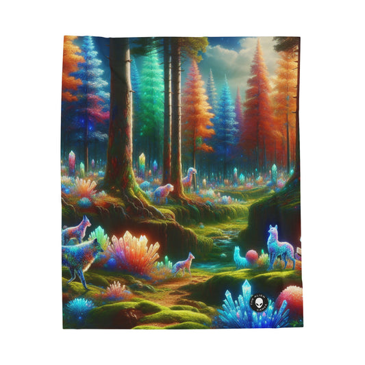 "Crystal Grove: A Fairytale Forest" - The Alien Velveteen Plush Blanket