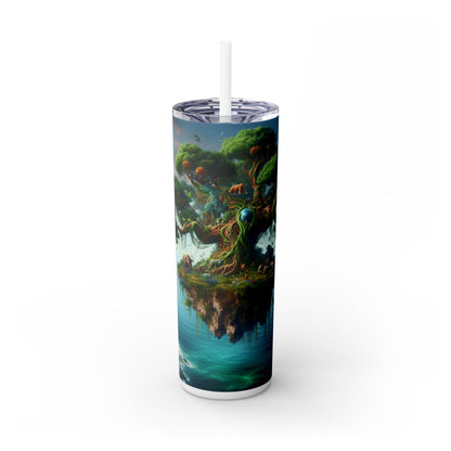 "Fantasy Island : L'arbre géant des rêves" - Gobelet maigre avec paille The Alien Maars® 20oz