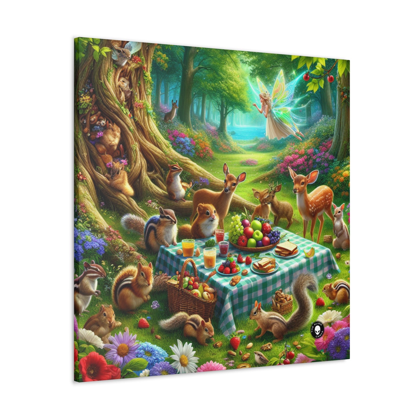 "Enchanted Forest Picnic: A Magical Gathering" - The Alien Canva