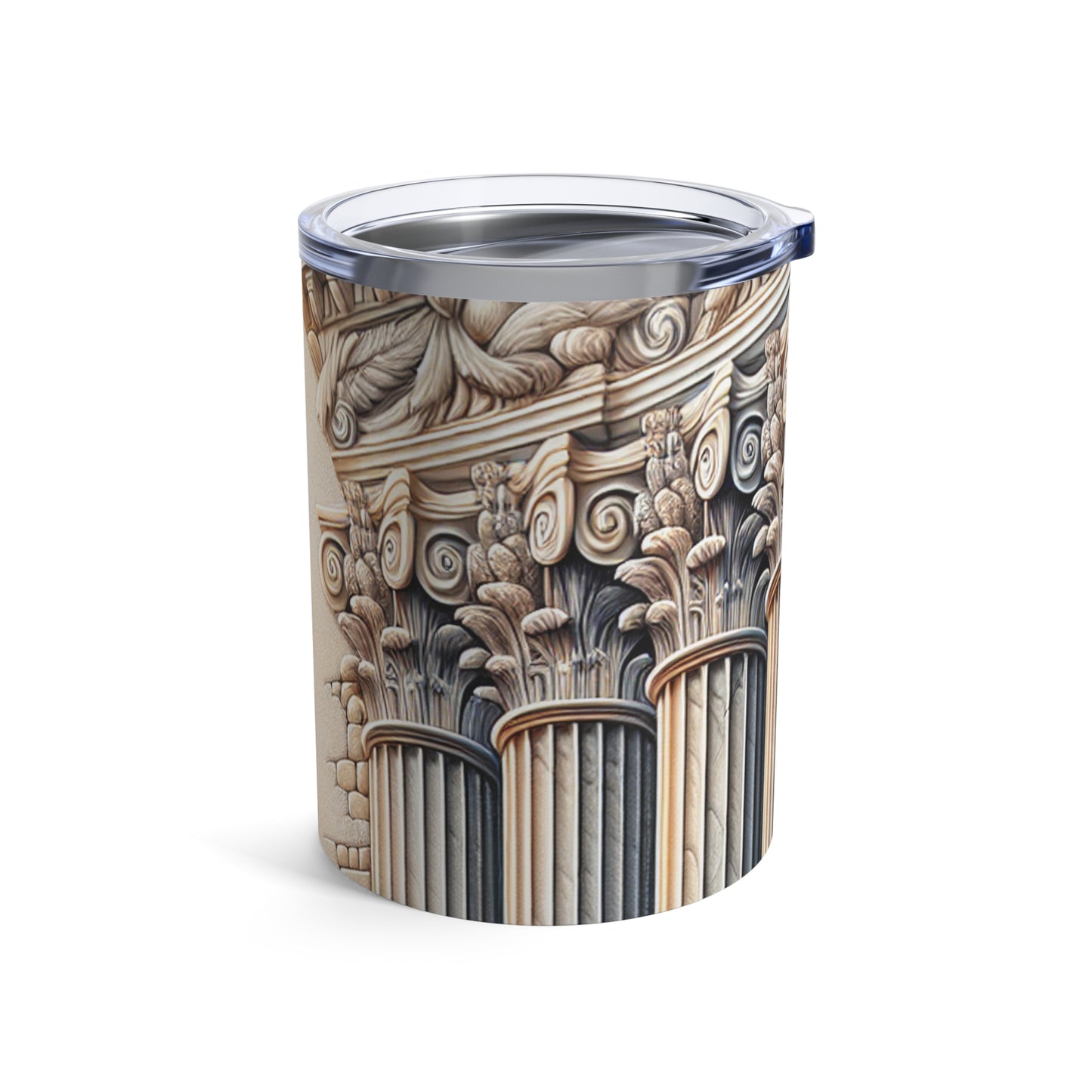 "3D Wall Columns: An Architectural Artpiece" - The Alien Tumbler 10oz Trompe-l'oeil Style