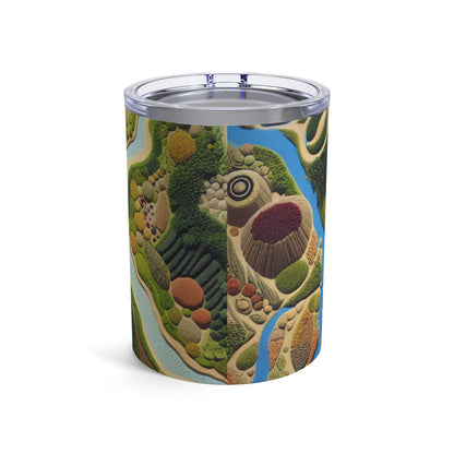 "Mapping Mother Nature: Crafting a Living Mural of Our Region". - The Alien Tumbler 10oz Land Art Style