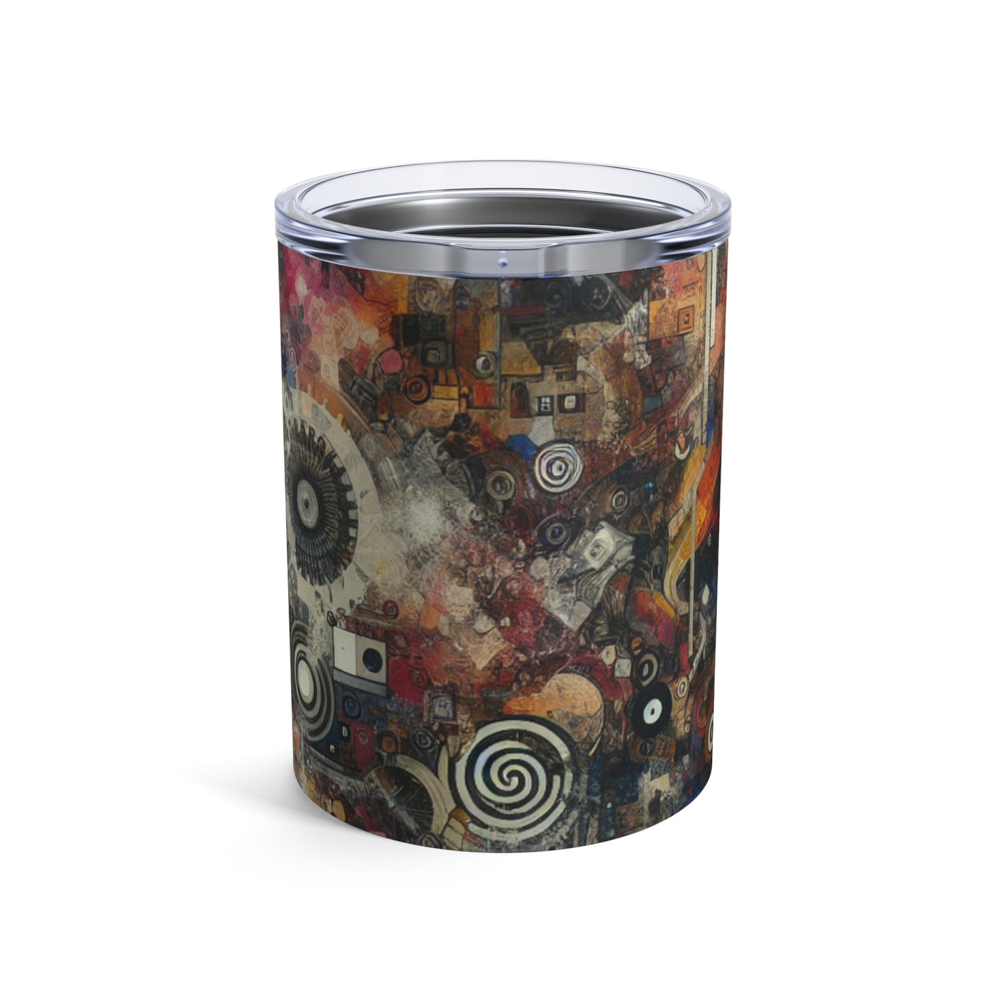 "Chaos Collage: A Neo-Dada Exploration" - The Alien Tumbler 10oz Neo-Dada