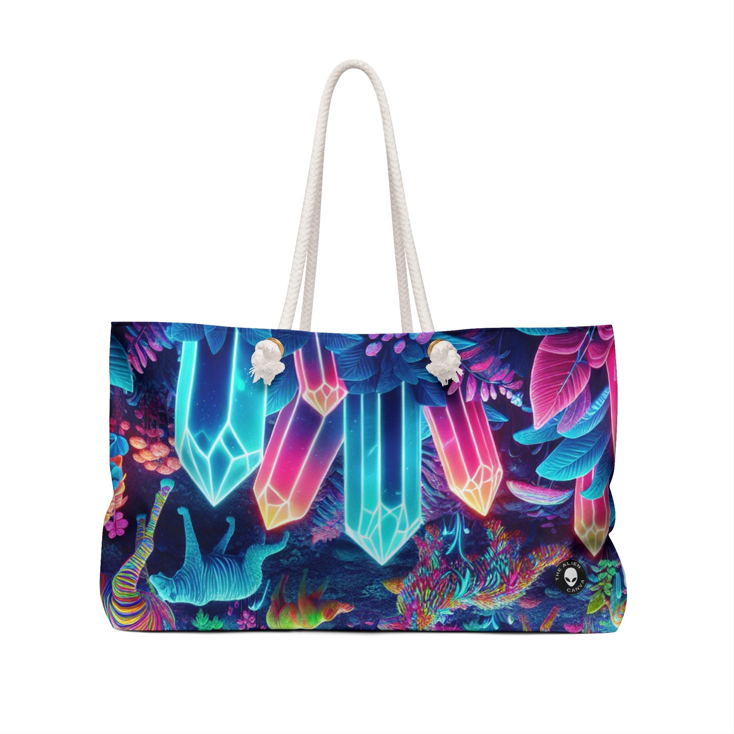 "Glowing Enchantment: Neon Forest" - The Alien Weekender Bag