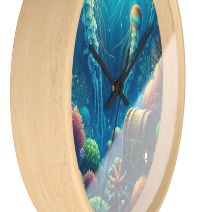 "Beneath the Waves: A Hidden Treasure" - The Alien Wall Clock