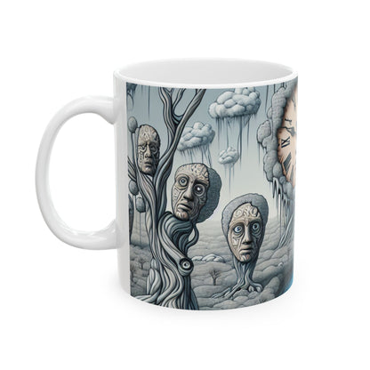 "Fantasy Wonderland: Where Time Bends and Trees Talk" - The Alien Ceramic Mug 11oz