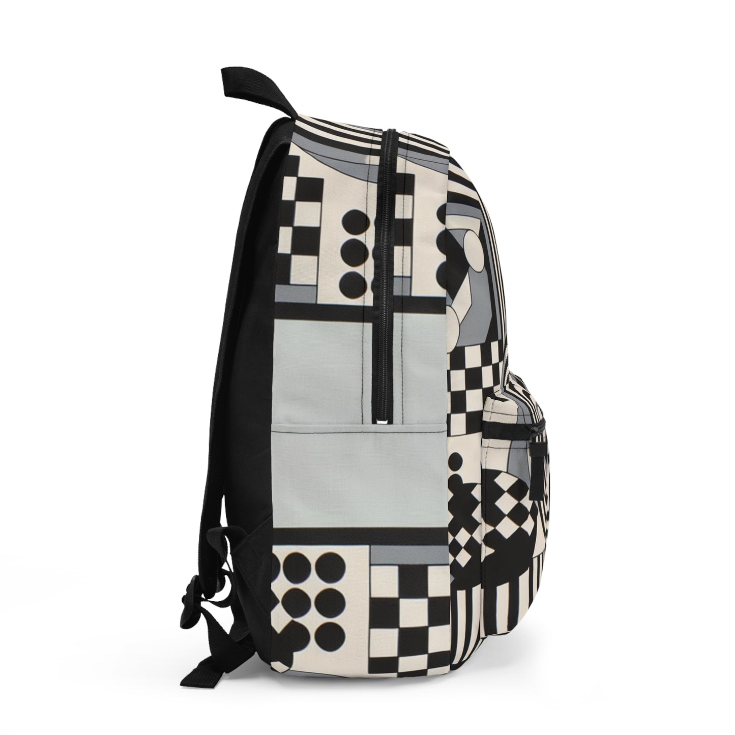 "Mesmerize: Bold Op Art Geometry in Black and White" - The Alien Backpack Op Art