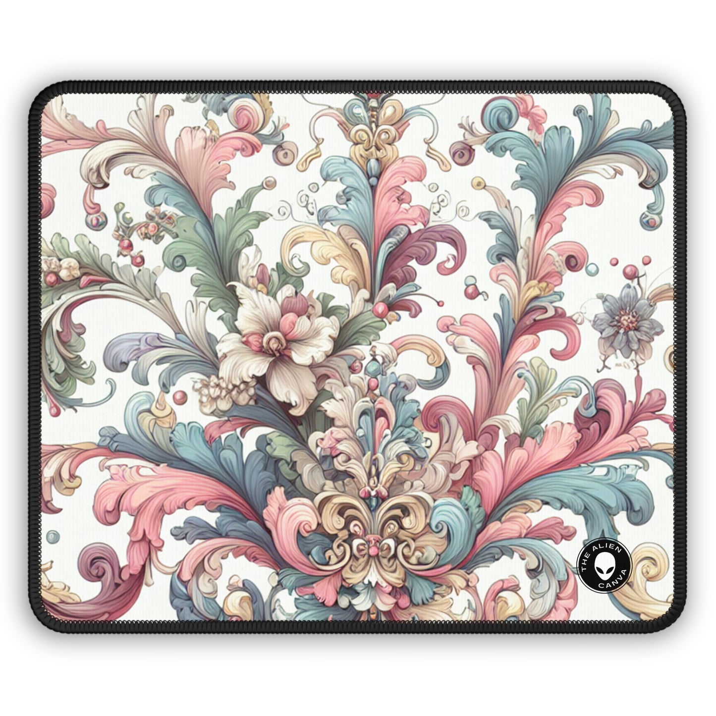 "Elegancia encantada: una velada en el jardín rococó" - The Alien Gaming Mouse Pad Rococó