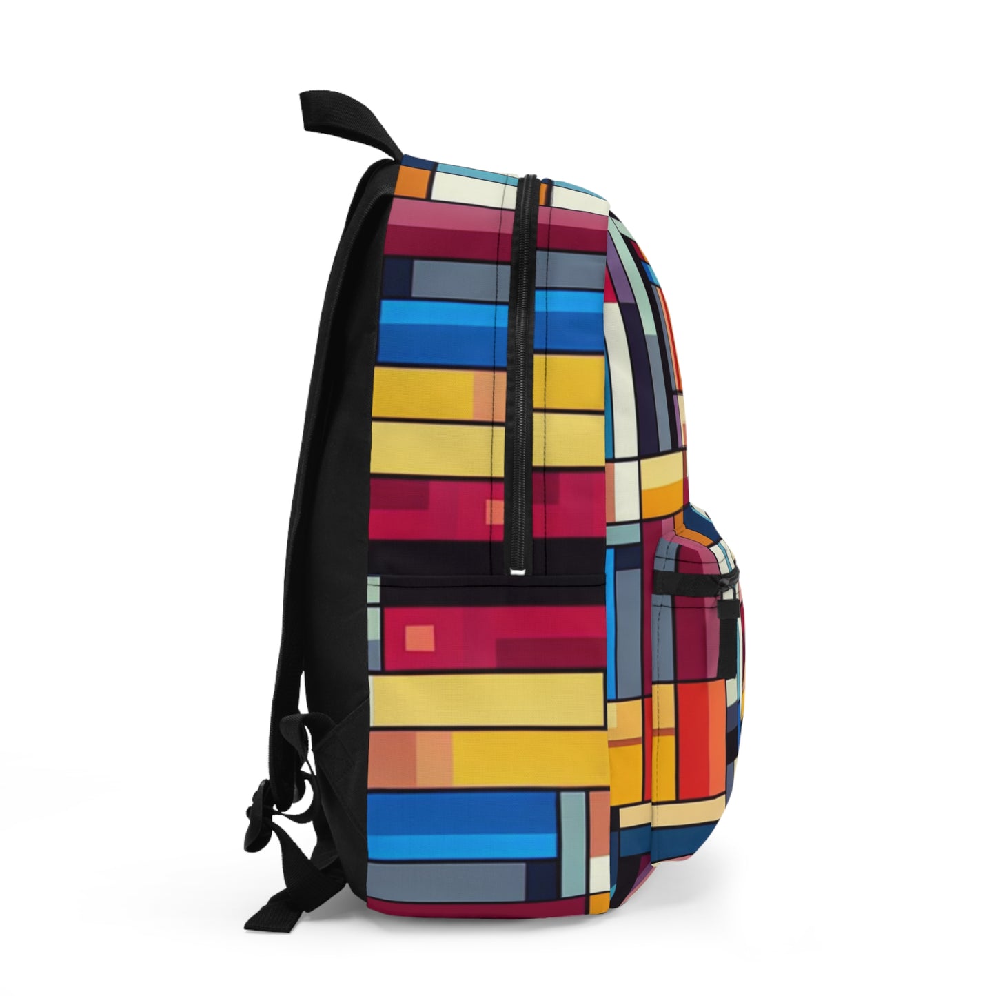 "Futuristic Cityscape: A Geometric Perception" - The Alien Backpack Hard-edge Painting