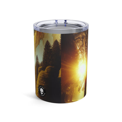 "Rebirth of the Forest: A Recycled Ecosystem" - The Alien Tumbler 10oz Environmental Art