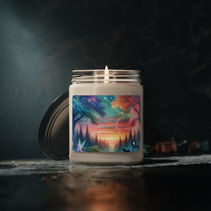 "Enchanted Dusk: A Magical Forest Painting" - The Alien Scented Soy Candle 9oz