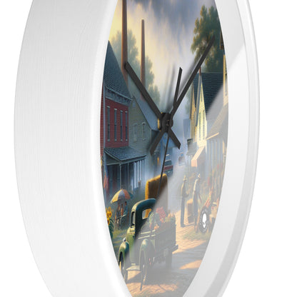 "Harvest Tranquility: A Midwest Farm Scene" - The Alien Wall Clock Regionalism