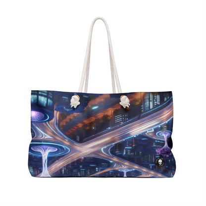 "City of Tomorrow: Nature and Technology Intertwined" - The Alien Weekender Bag