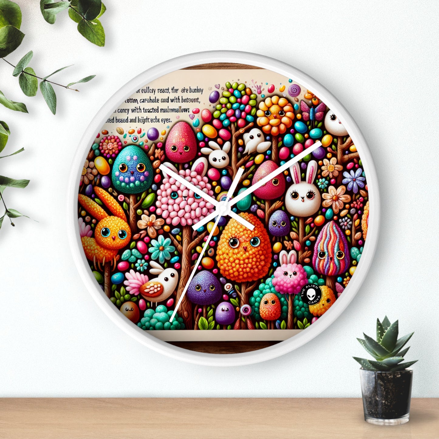 "Jellybean Forest Fantasy" - The Alien Wall Clock