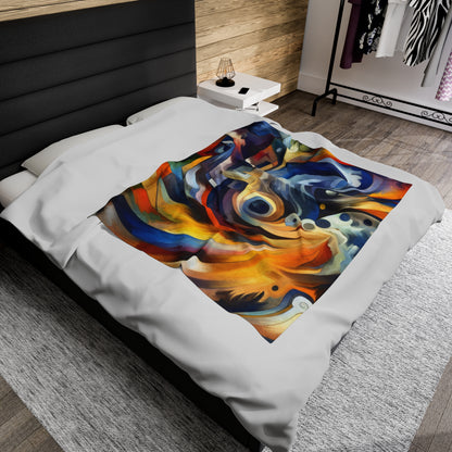 "Primal Energy in Wild Nature" - The Alien Velveteen Plush Blanket Primitivism Style