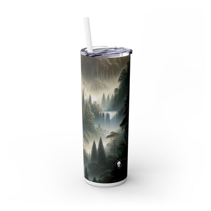 "Misty Forest Retreat" - The Alien Maars® Skinny Tumbler with Straw 20oz