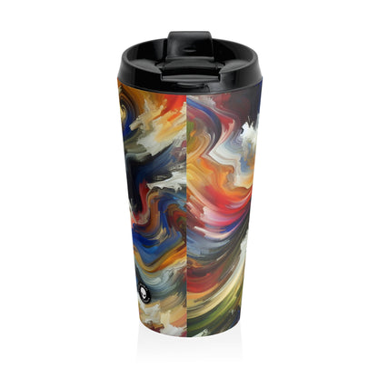 "Cacophony of Conflict" - The Alien Stainless Steel Travel Mug Expressionism