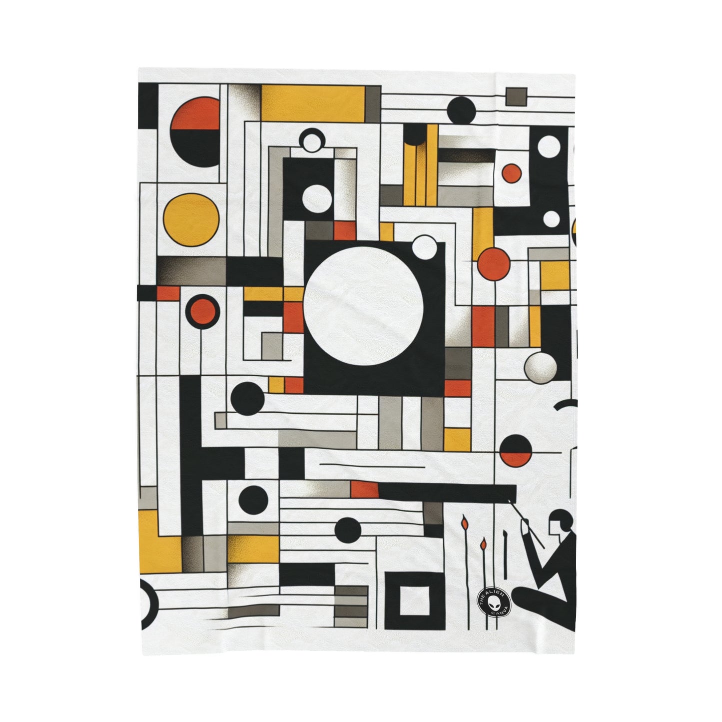 "Equilibrium in Abstract: Geometric Suprematism" - The Alien Velveteen Plush Blanket Suprematism