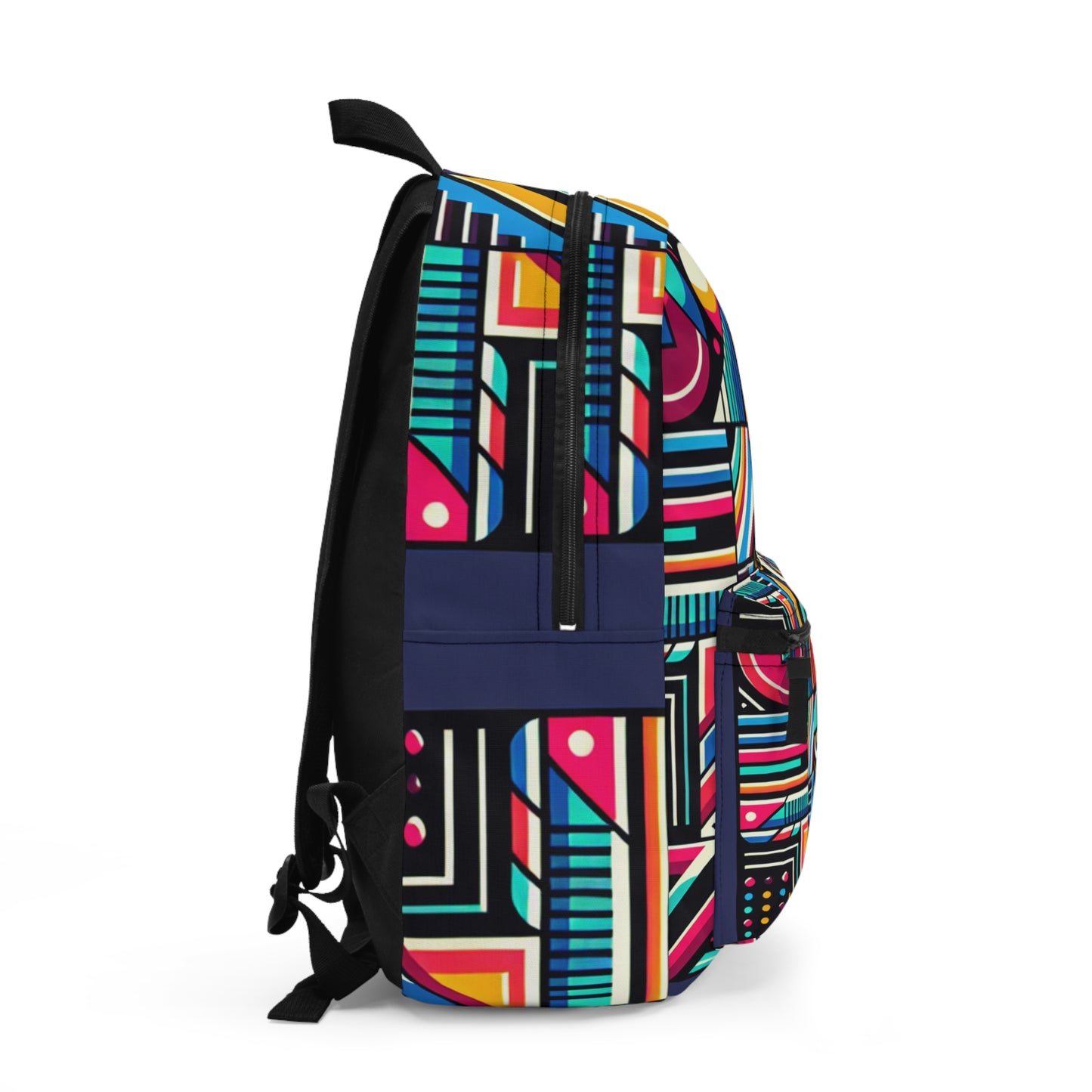 "Neon Geometric Pop" - The Alien Backpack Contemporary Art Style