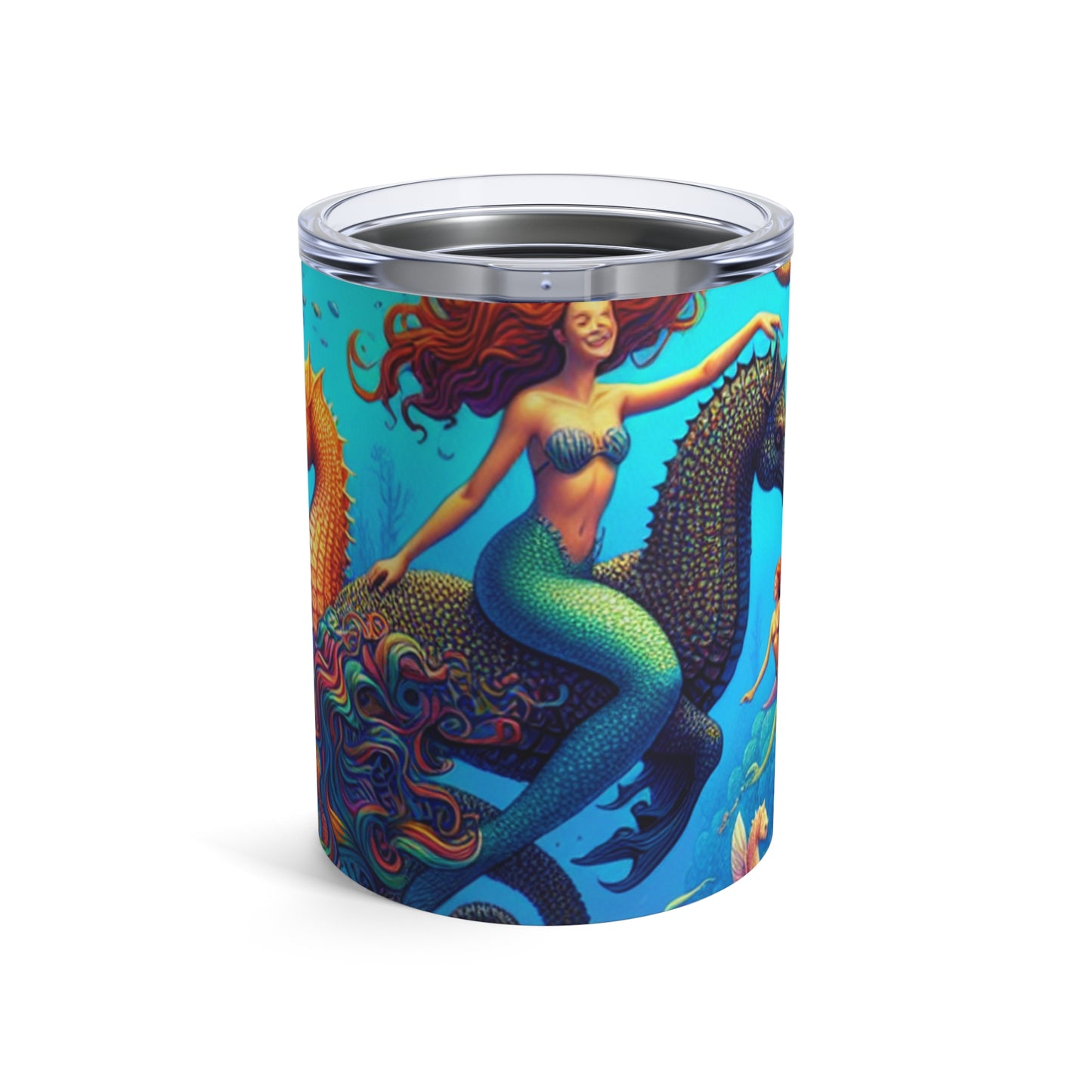 "Seahorse Serenade: Un mágico viaje submarino" - Vaso Alien de 10 oz