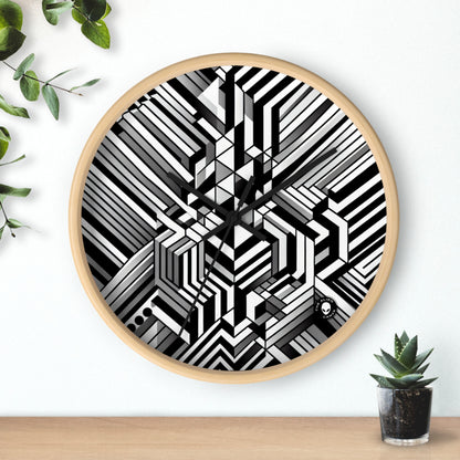 "Percepción en movimiento: una obra maestra del arte óptico alucinante" - The Alien Wall Clock Op Art