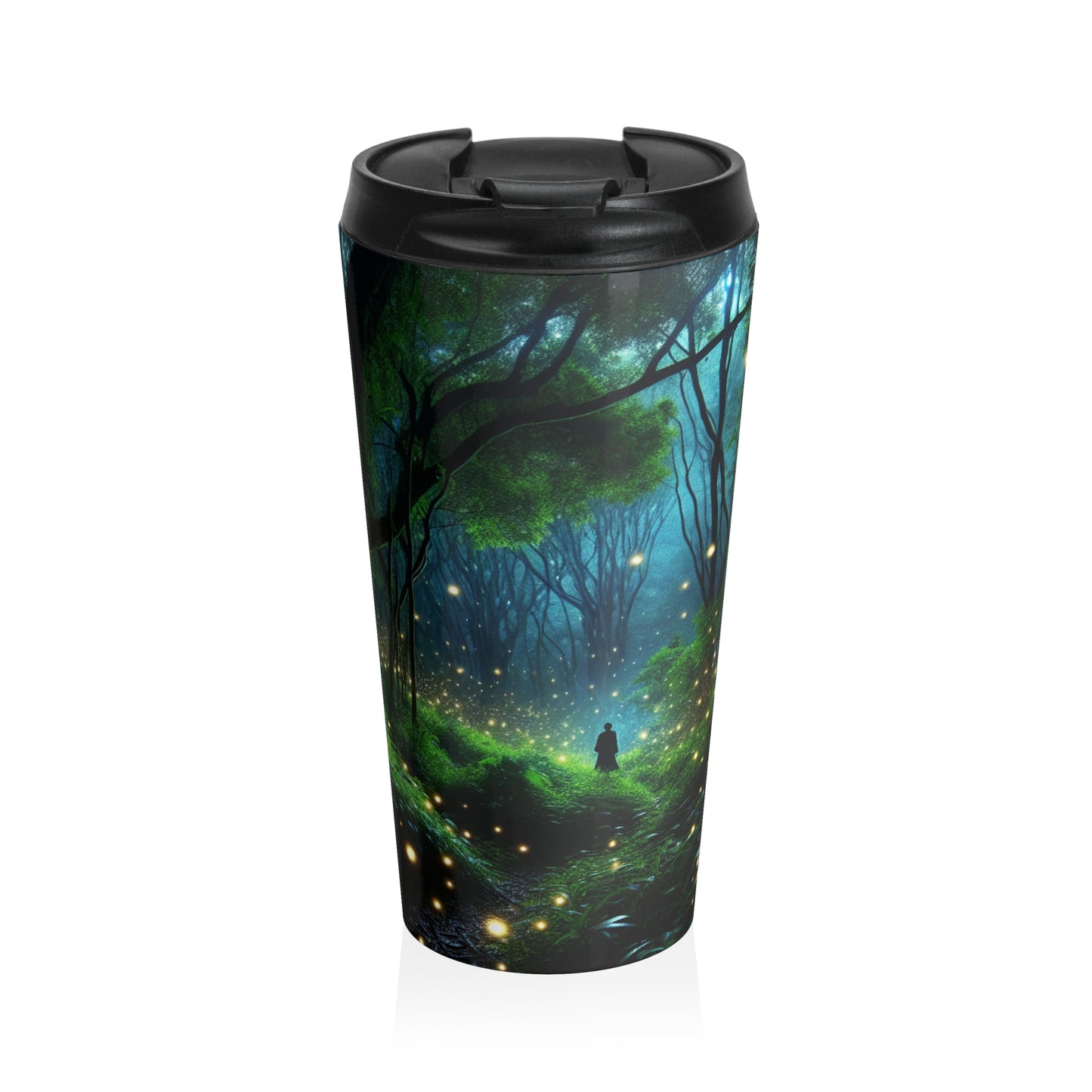 « Enchanted Night » – La tasse de voyage en acier inoxydable Alien