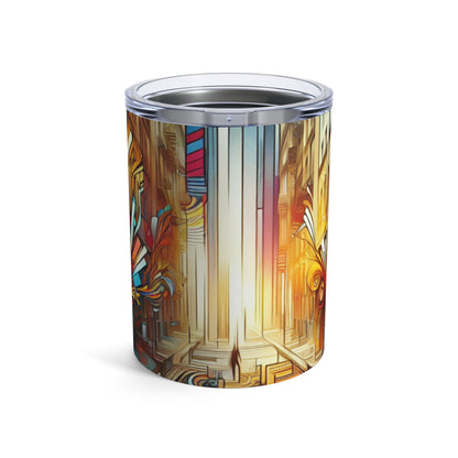 "Urban Ecosystem: A Graffiti Fusion" - The Alien Tumbler 10oz Graffiti Art