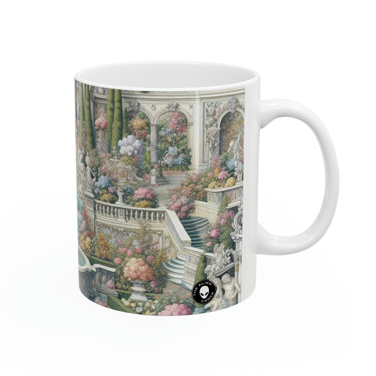 "Garden Elegance: A Rococo Affair" - La tasse en céramique Alien 11oz Rococo