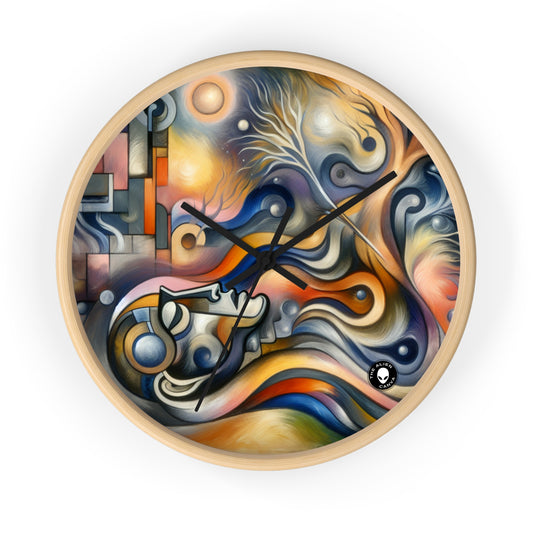 "Everyday Enchantment: A Surreal World in Motion" - The Alien Wall Clock Surrealist Automatism