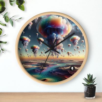 "Jellyfish Sky: A Surreal World" - The Alien Wall Clock