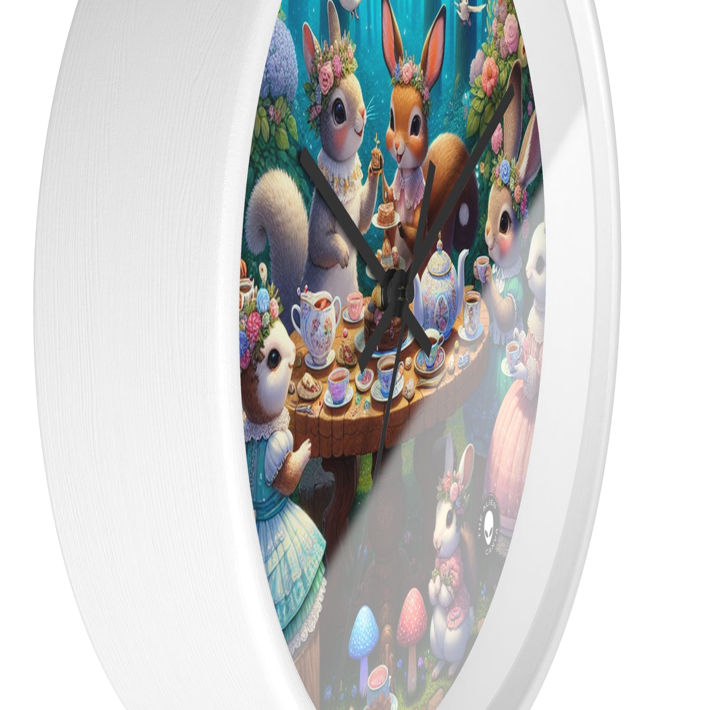 "Enchanted Tea Party in the Woodland Glade" - The Alien Wall Clock