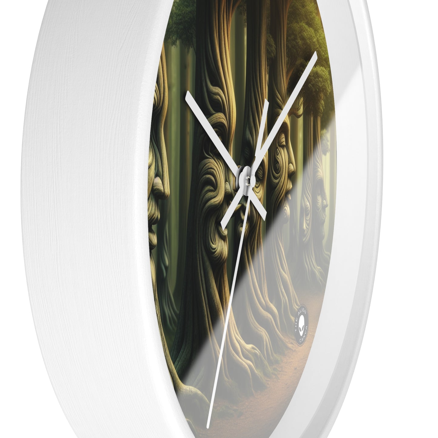 "Whispering Trees: Secrets of the Mystic Forest" - The Alien Wall Clock